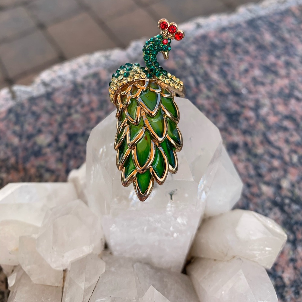 GORGEOUS PEACOCK RING! - Picture 3 of 7